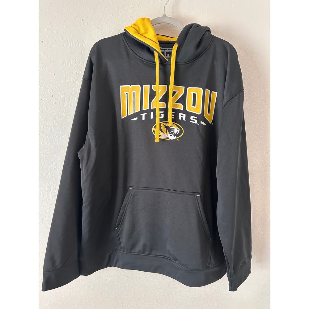 Champion Missouri Tigers Black Fleece Lined Hoodie Mens XL Mizzou CBMVA3HJCP NWT
